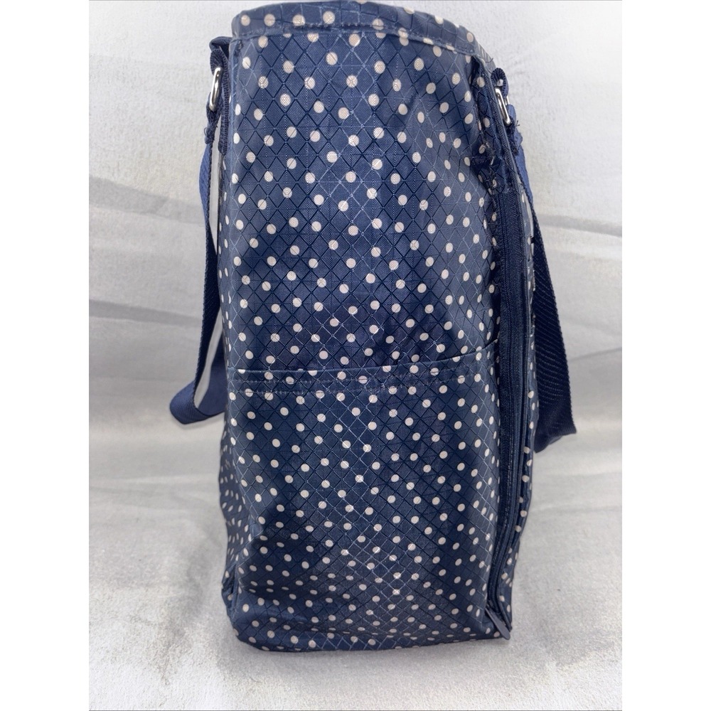 NWOT Thirty One Take Two Versatile Tote Backpack Navy Polkadot Travel Gym Diaper - Picture 4 of 16